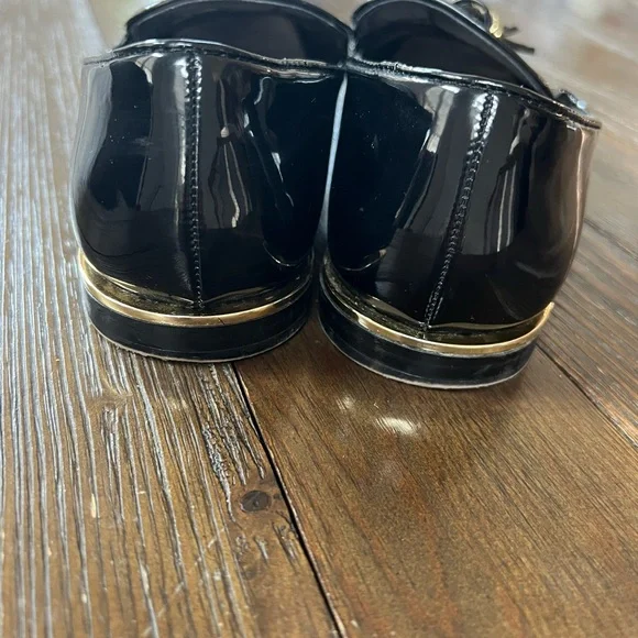 Zara Basic Glossy Black Patent Leather Tassel Loafers - Picture 6 of 8